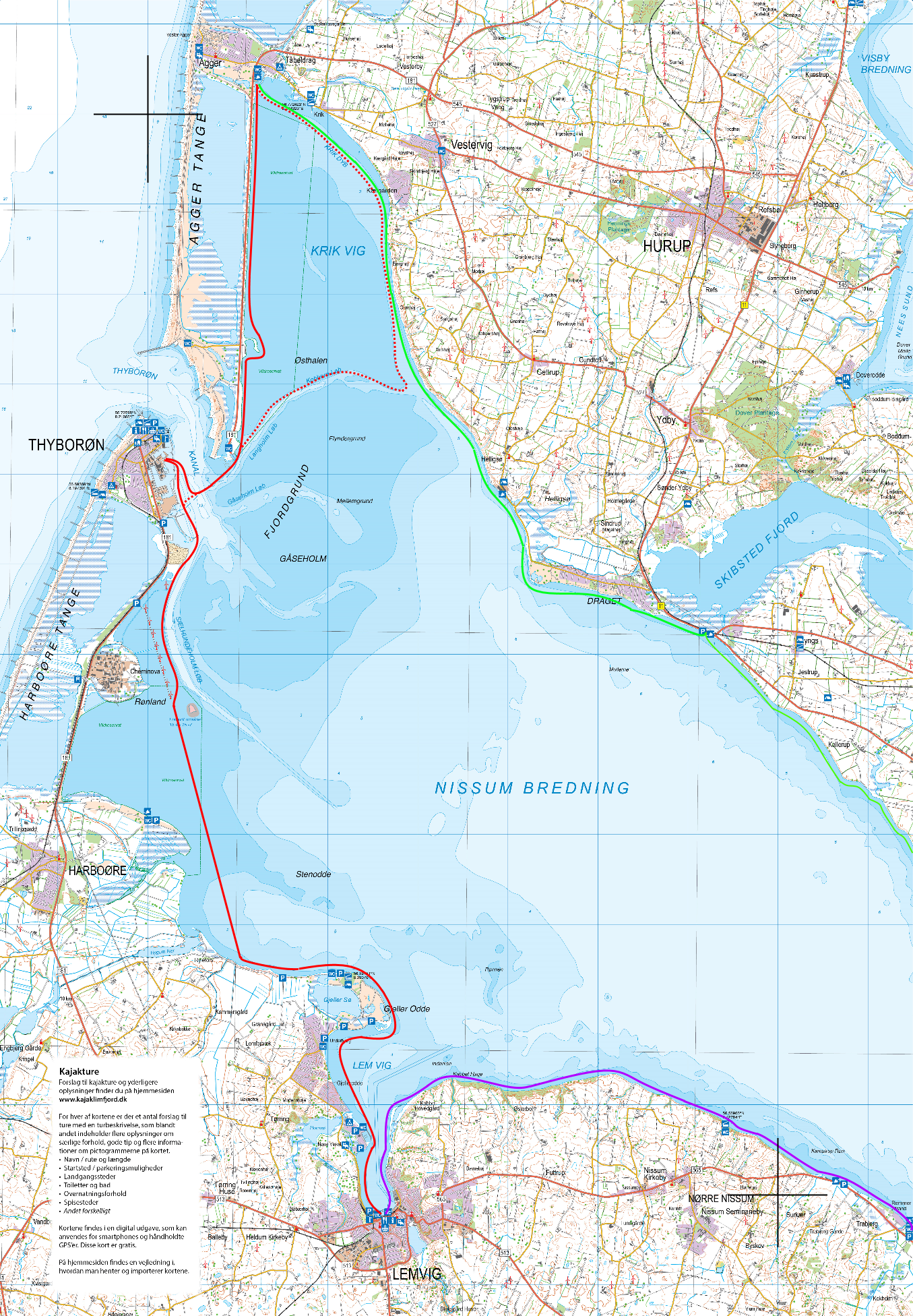 faldt motto dække over Kort 3b: Nissum Bredning - Kajakkort - Limfjord
